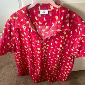 Disney parks snacks button shirt mens xxl